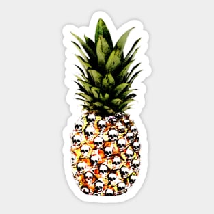 pineapple, fruit,skull, summer, tropical Sticker